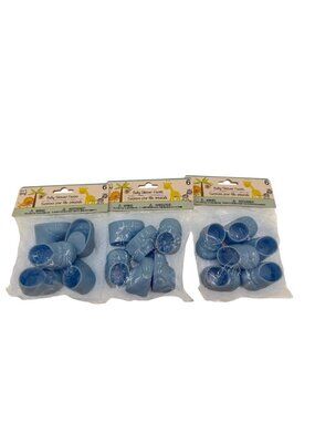 Baby Shower Favor Mini Blue Booties Decorations 6 Pack Plastic For Baby Boy Part